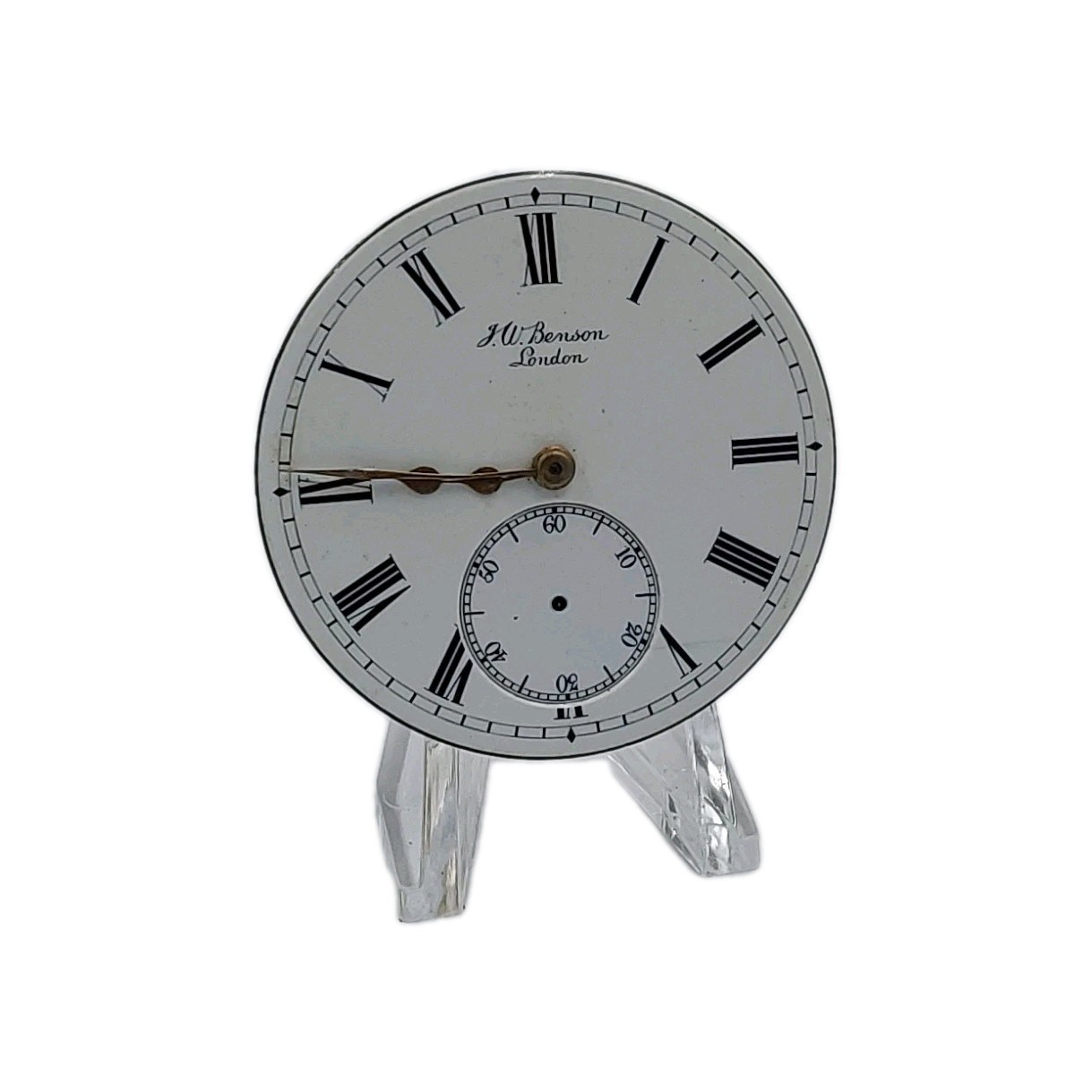 JW Benson 43.8mm London Movement Sunk Enamel Dial Pocket Watch Parts 1466