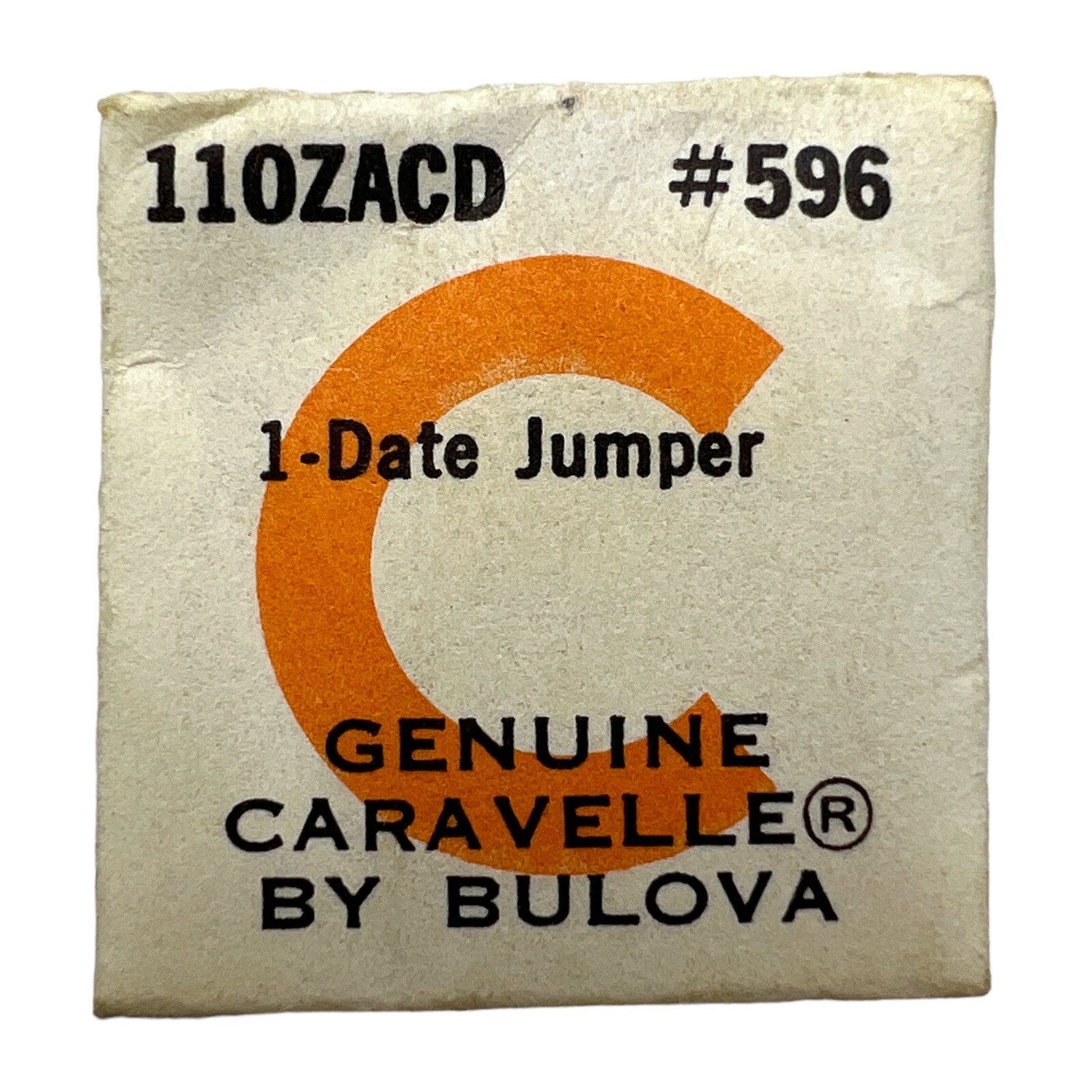 Caravelle 11OZACD DATE JUMPER Watch Material Part No. 596 VTG NOS