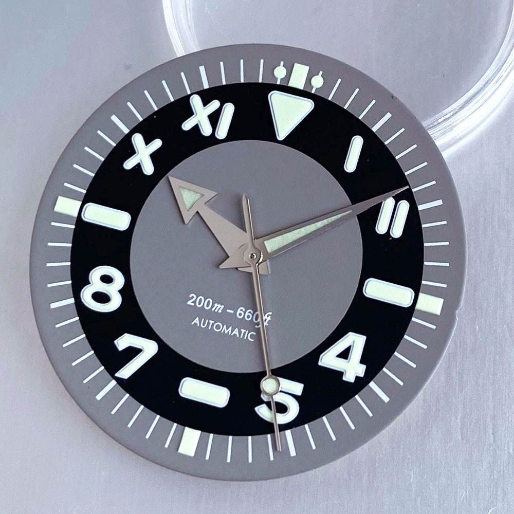 31mm No Logo Watch Dial Green Lume for NH35 NH36 ETA2824 PT5000 Movement Parts