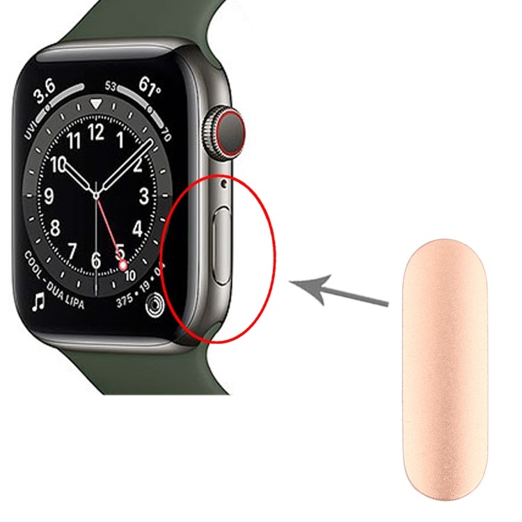 Power Button Replacement for Apple Watch Series 6 40mm & 44mm Gold, New Fit