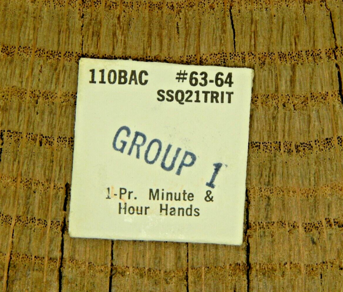 Genuine Caravelle 11OBAC SSQ 21 TRIT Set of Hands Watch Part 63-64 NOS