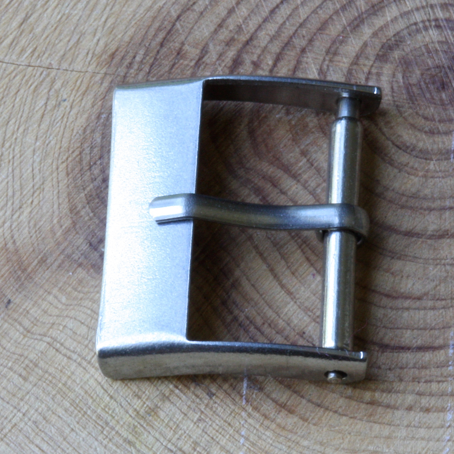 Matte finish steel vintage watch buckle 16mm inner opening size satin top finish