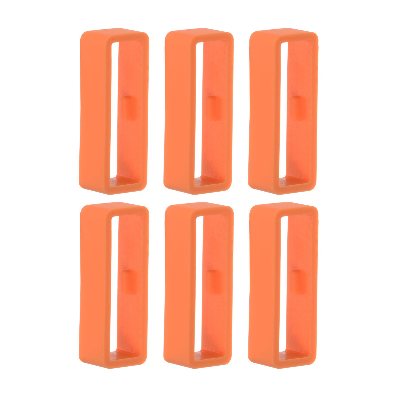 6pcs Watch Strap Circle Fixing Circle 26mm Rubber, Orange