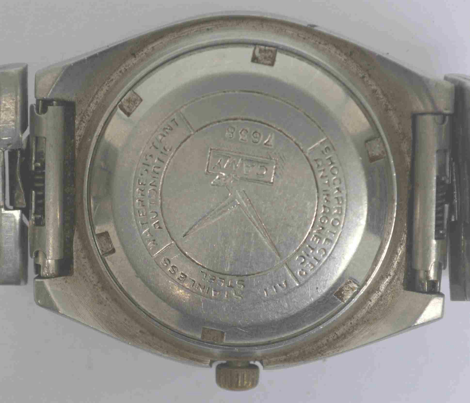 Vintage CAMY GENEVE Steel Wristwatch. Ref: 7638, Cal: ETA-2789-1. For Repairs