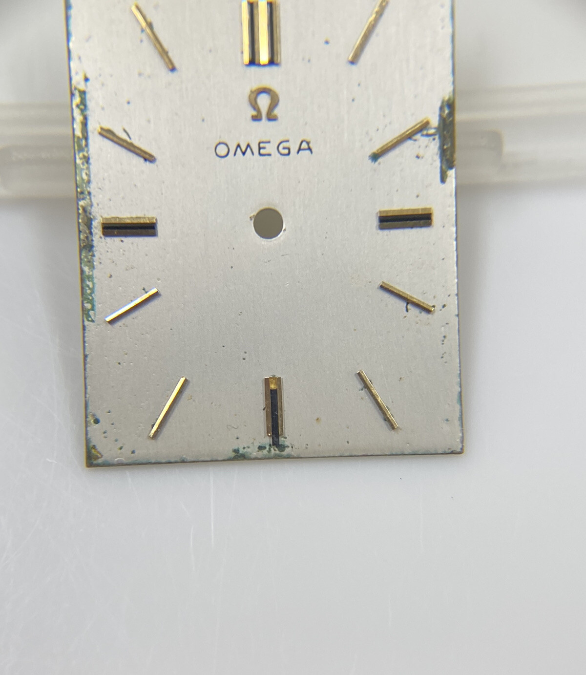 Original Vintage Omega Cal. 620 Silver 19.5mm X 24.5mm Rectangular Watch Dial