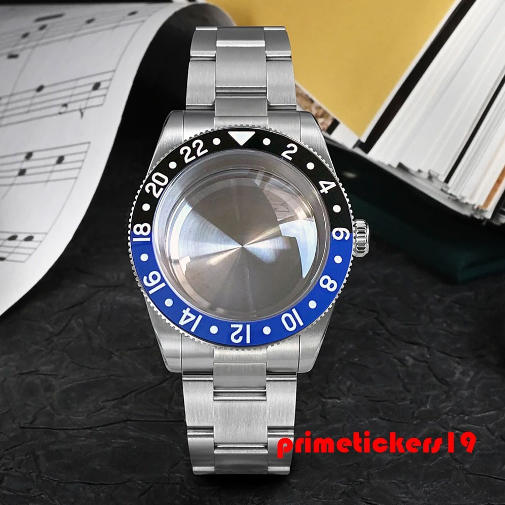 38mm Steel Watch Case+Bracelet Domed Sapphire 20ATM Fit NH34 NH35 ETA2824 PT5000
