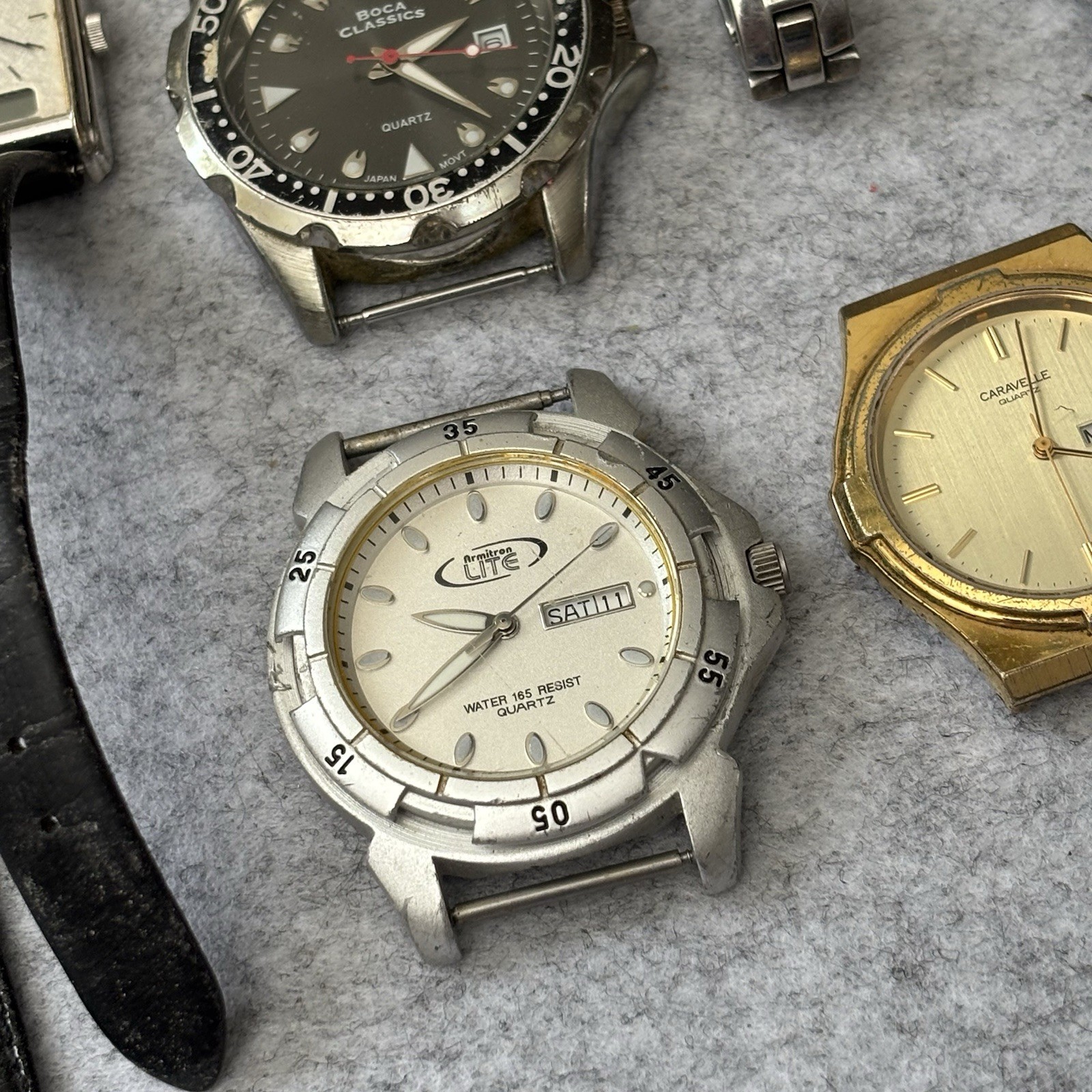 Broken Vintage Watch Parts Lot – Lorus Seiko Boca Classics Timex Armitron