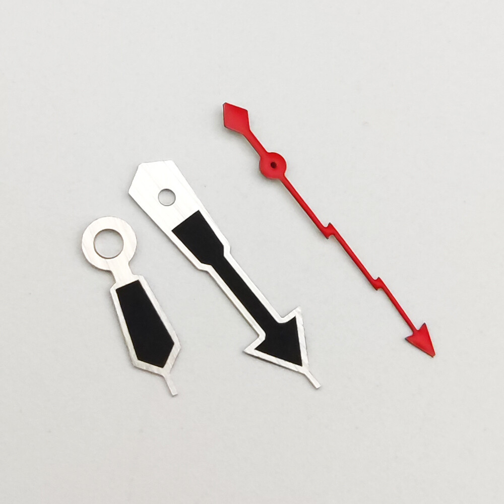 8.5*12.5*13MM Silver Trim Black Watch Hands For NH35A/NH36A/4R36 Movement