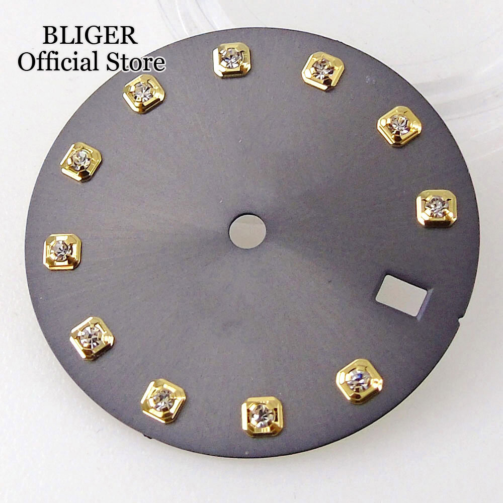 29mm Watch Dial Watch Face Fit NH35A NH36A Automatic Movement Diamond Index Date