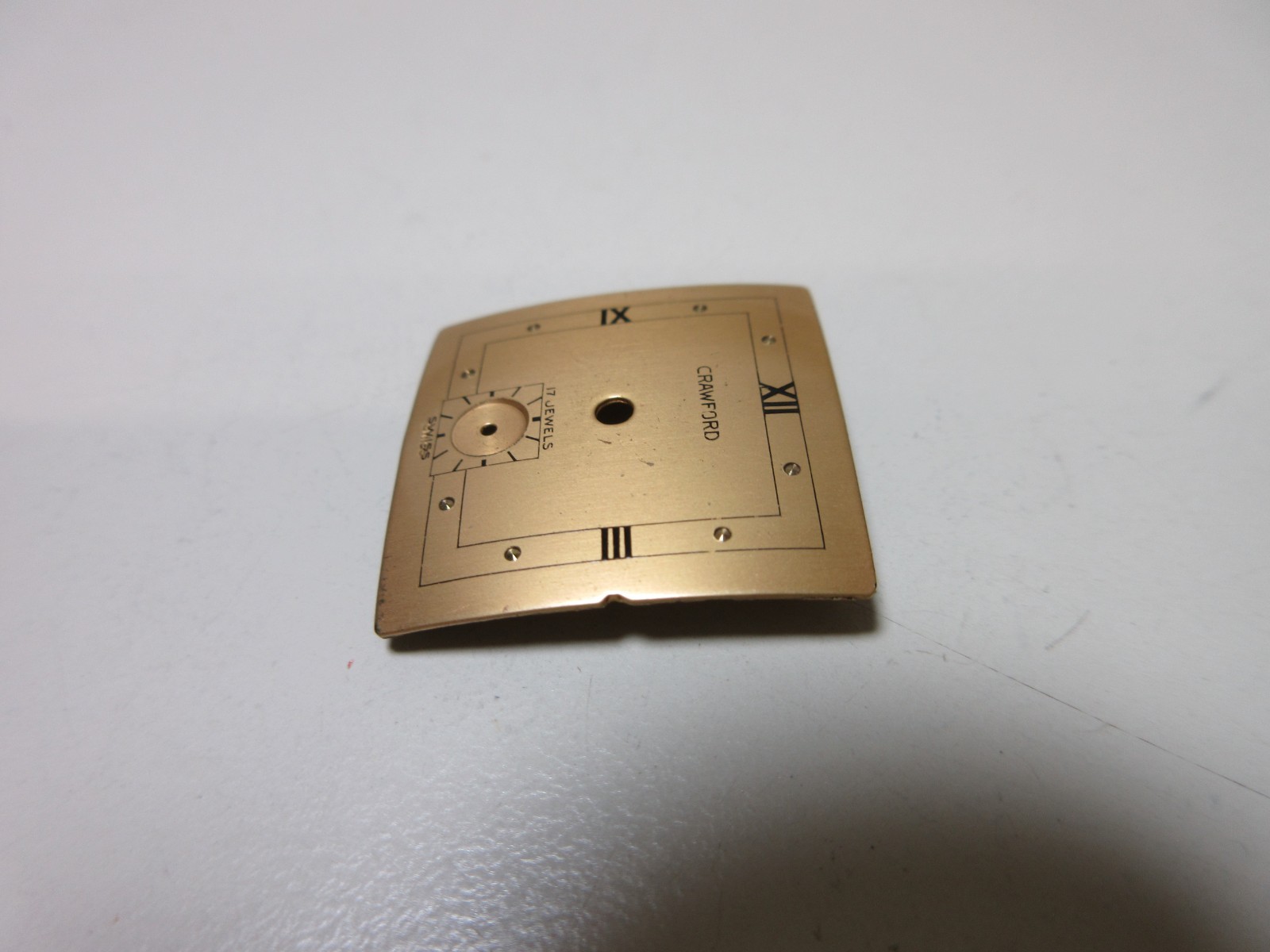 CRAWFORD WATCH DIAL FACE WATCHMAKER WATCH REPLACEMENT PART #49