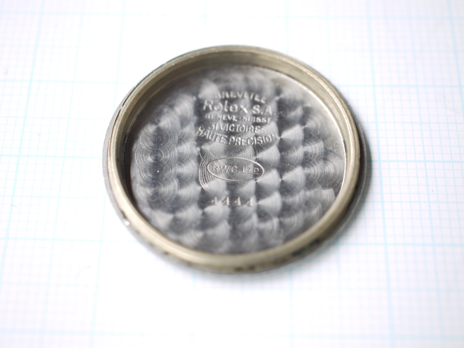 Rolex Oyster Royal 4444 Case Back Stainless steel Ø 28.7 mm. diam. Swiss OLD