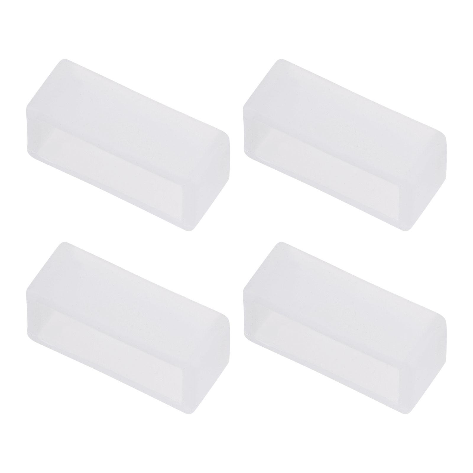 Watch Band Strap Loops Silicone for 18mm Width Watch Band, Transparent 4 Pcs