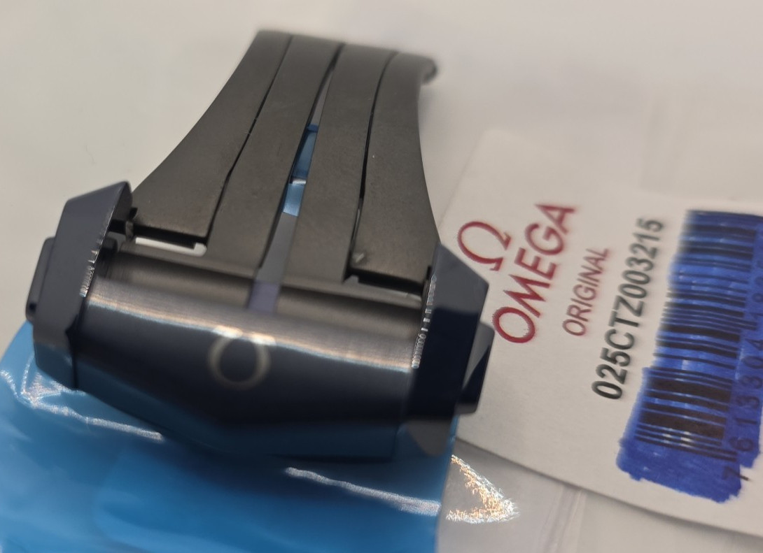Omega 025stz003215 Original Titanium & Ceramic Blue Clasp mm20 with Buttons