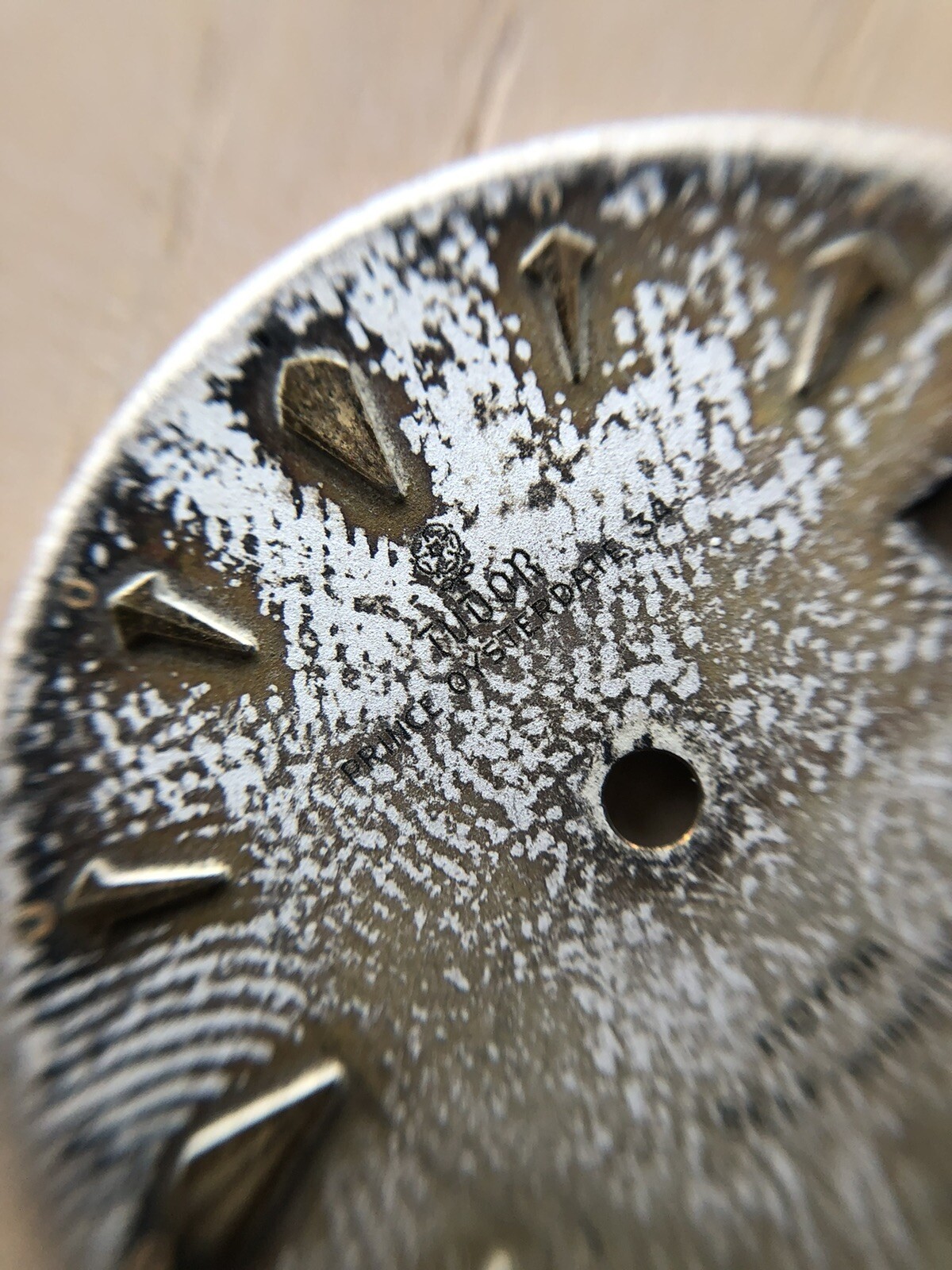 VINTAGE ROLEX TUDOR FINGERPRINT TROPICAL DIAL ALL WRITING for OP DATE 34 Cal 395