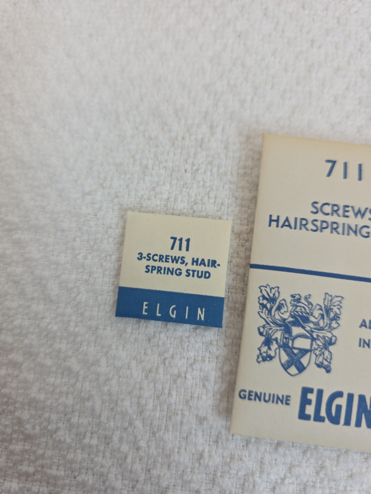 Genuine Elgin 3 Screws, Hairspring Stud #711 Watch Parts NOS