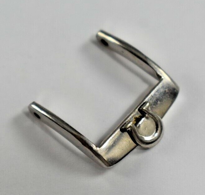 Vintage Omega Stainless Steel Wrist Watch Band Buckle 12.95mm No Tongue lot.z