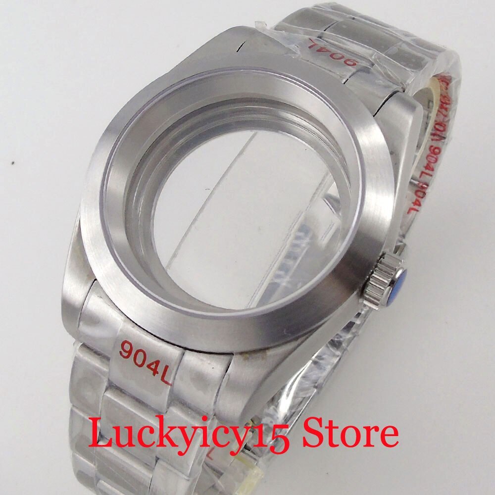 Watch Case 39MM Fit NH35A NH36A Automatic Sliver Edge Solid/Glass Glass Oyster
