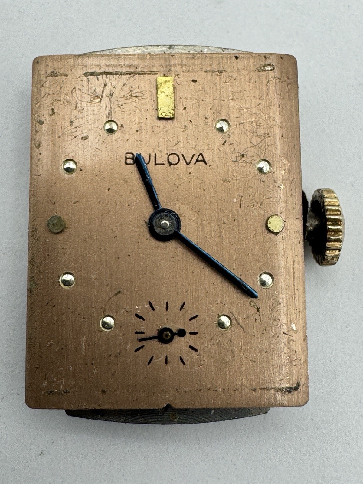Vintage Bulova 7AK Men’s Wristwatch Movement – Runs