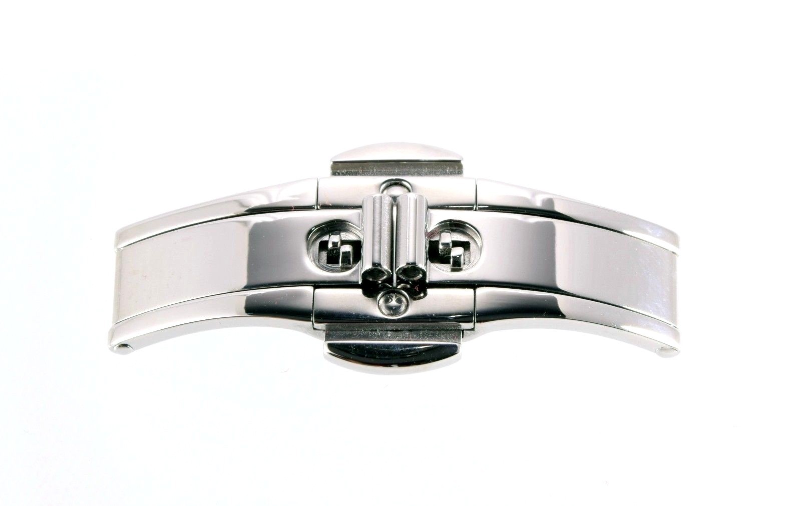 Polished Stainless Steel Butterfly Deployment Clasp 6 mm x 18 mm