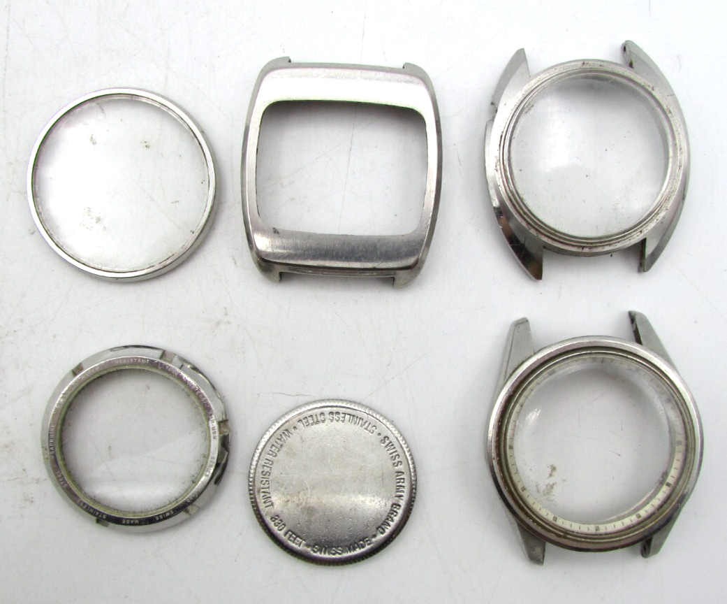 STAINLESS STEEL SWISS ARMY AND OTHERS CASES WATCH PARTS UP TO 38mm W64