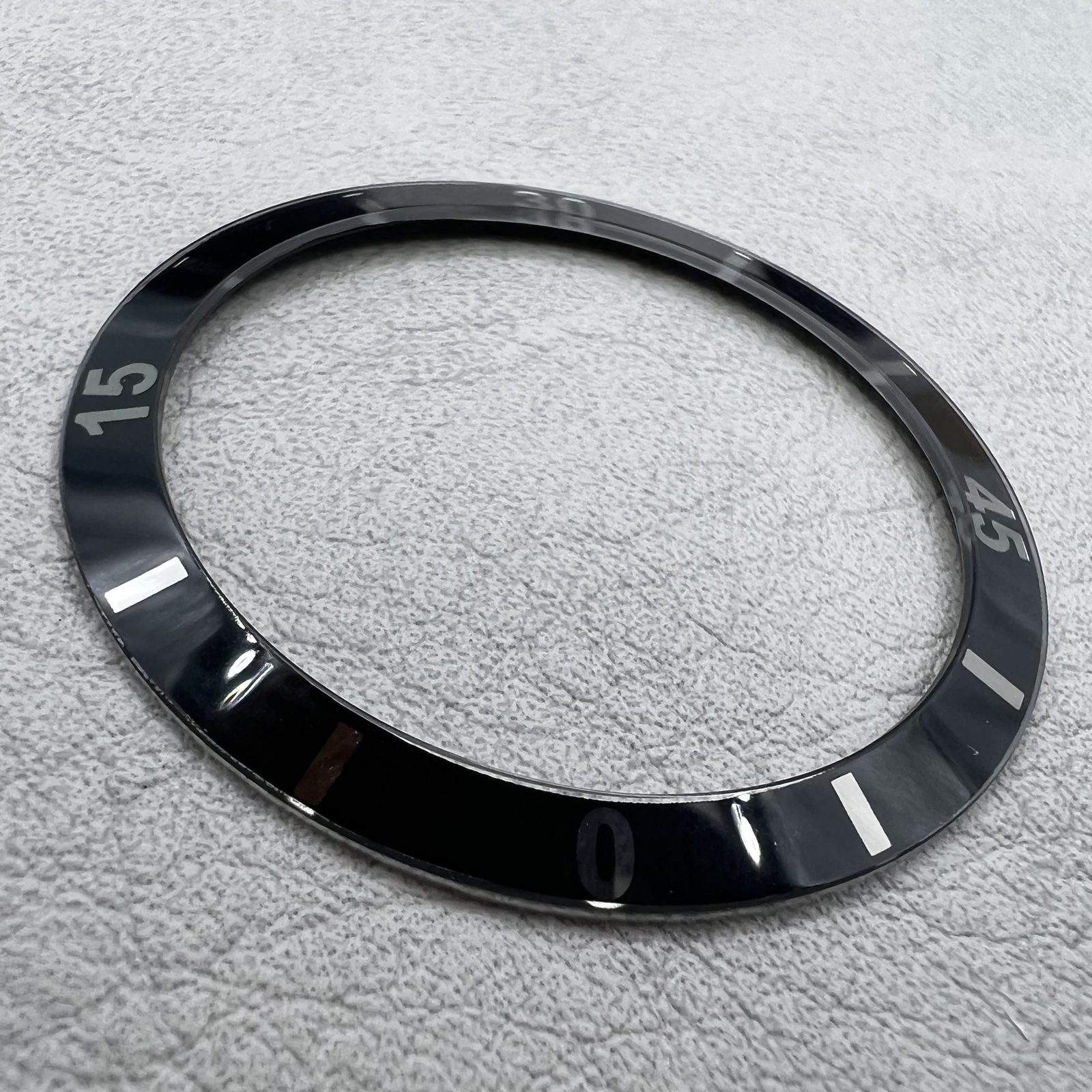 2 PIECES 36mm Black Numberal Ceramic Watch Bezel Insert for Men Women Watch