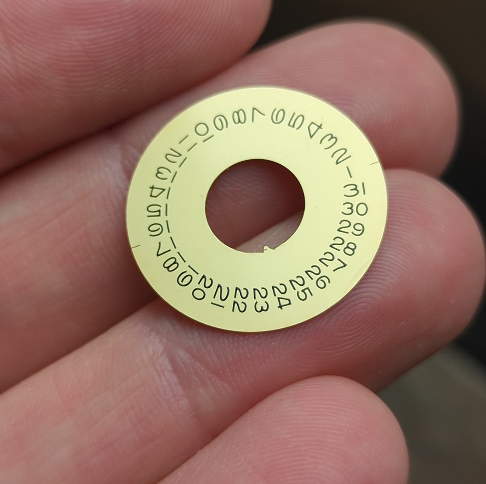 Rolex Day-Date Date Disc for 3055 Movement fits 18038 Gold Champagne (T55)