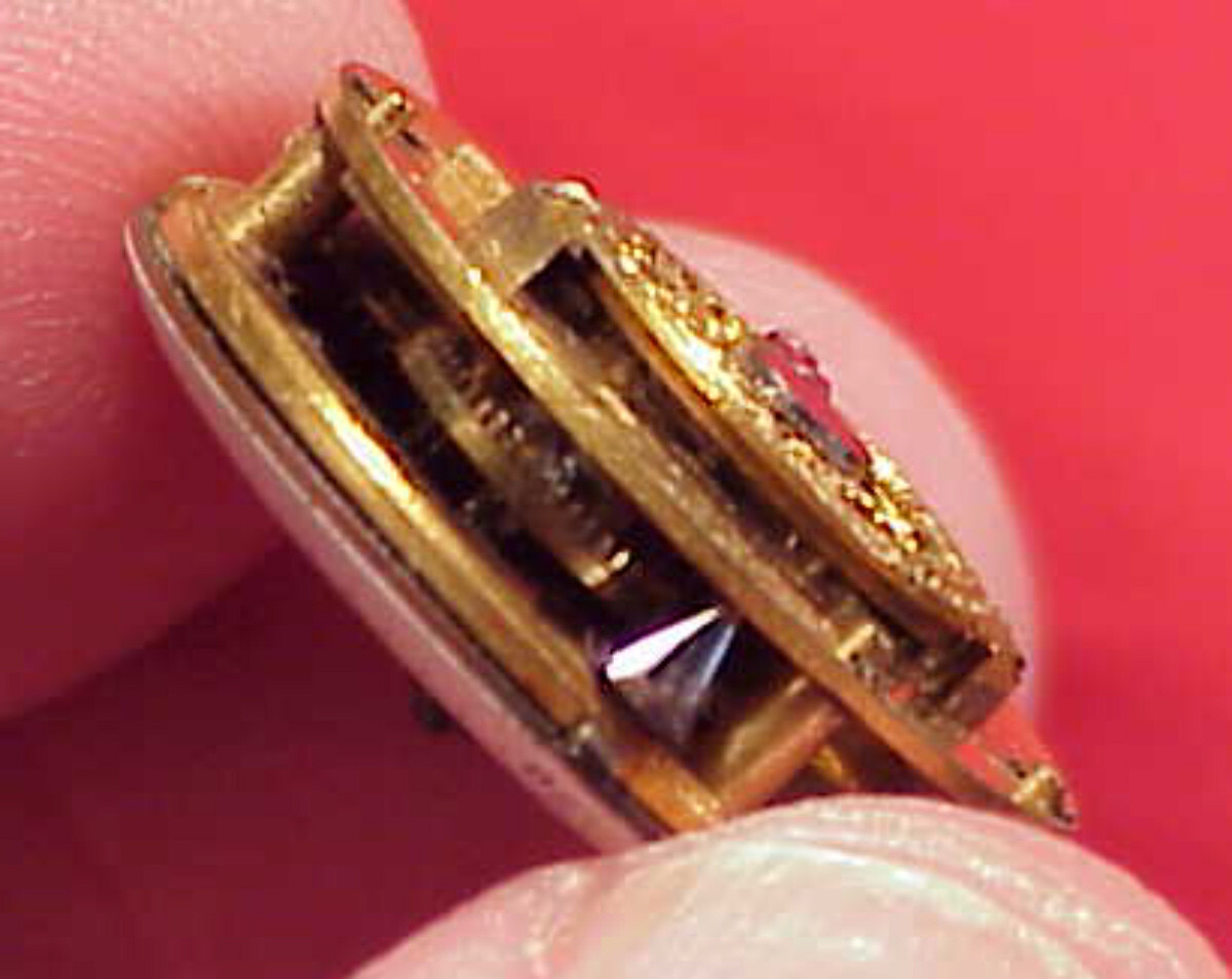 VINTAGE SMALL VERGE FUSEE POCKET WATCH MOVEMENT 22.69MM ACROSS DIAL UPPER PIVOT
