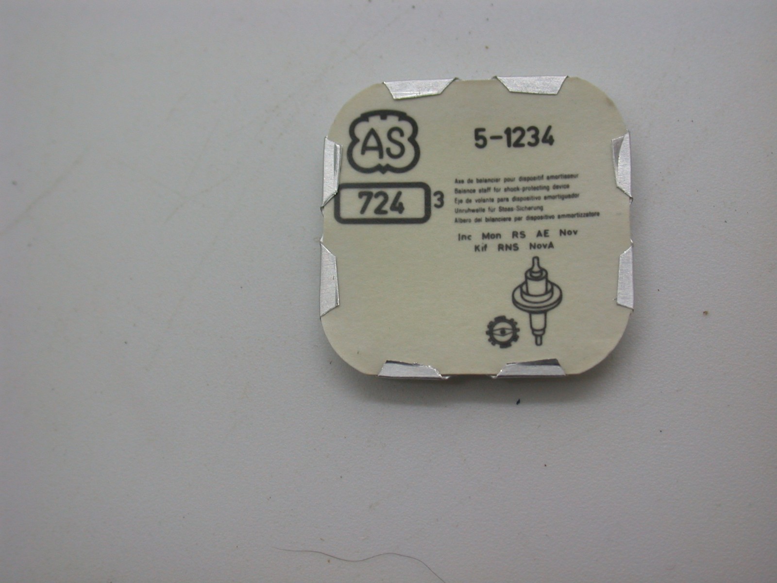 AS (A Schild) Balance Staff Part #724 Calibre 976 – 1746 Watch Part New