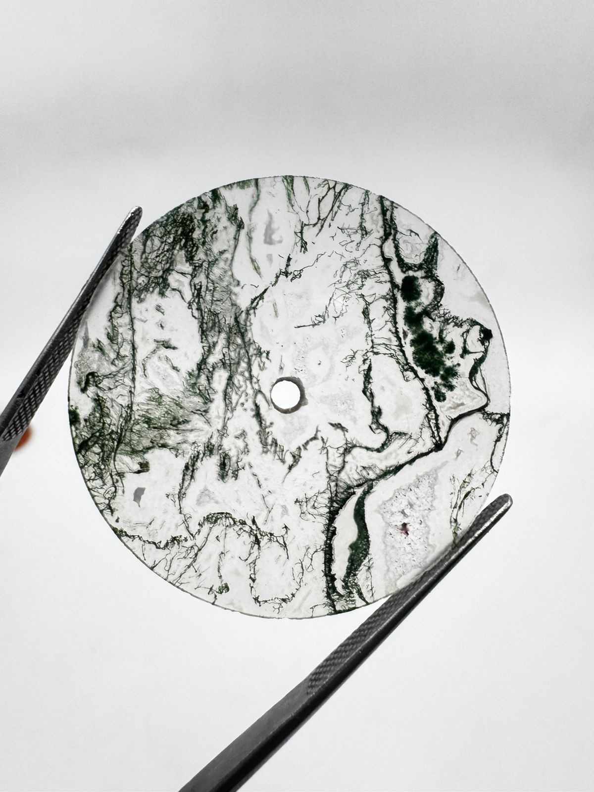 Green Moss Agate Watch Dial – 33.5 mm Round Gemstone gmc-1003W