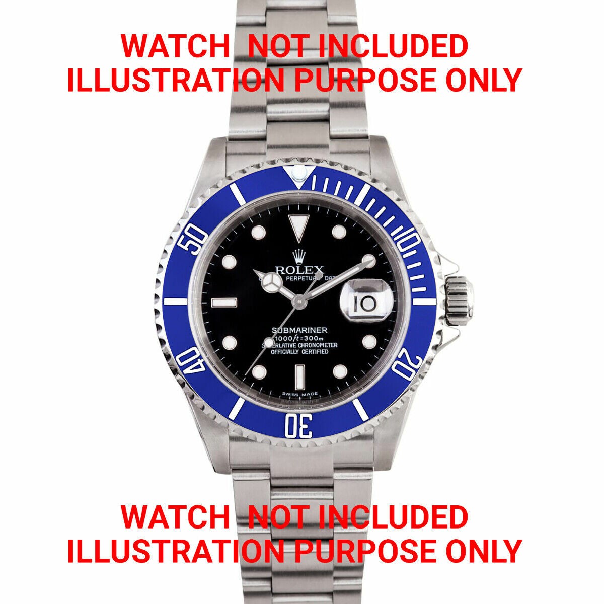 NEW BEZEL INSERT CERAMIC FOR ROLEX SUBMARINER 116610 116613 116618 BLUE SILVER
