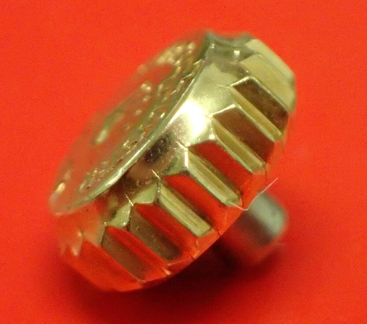 Used ROLEX Super Oyster Crown 6mm Gold Genuine for Bubble Back/Royal