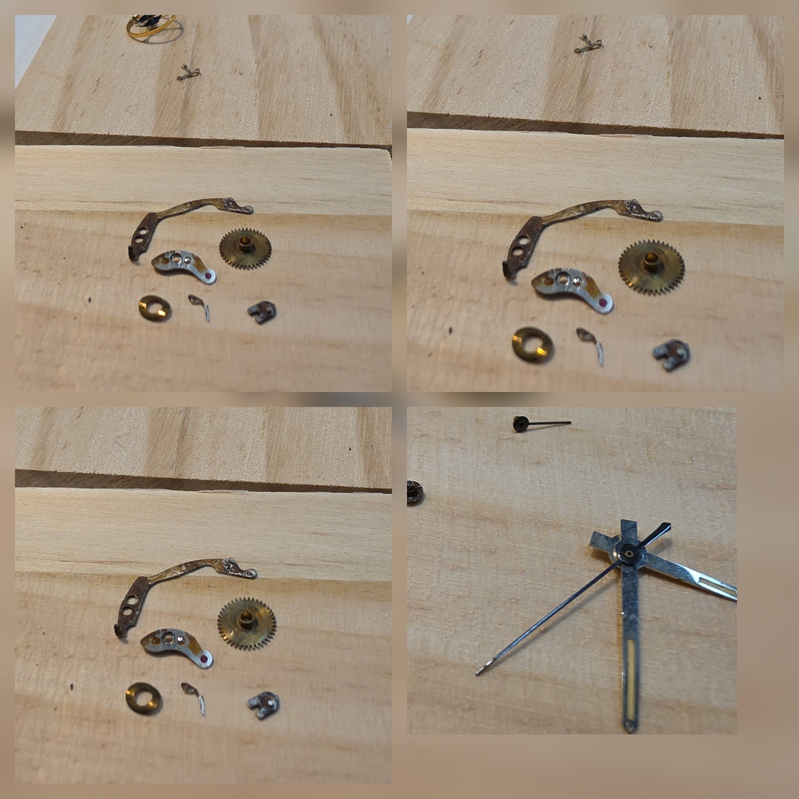 Lot Of Zodiac Cal 50/Landeron 248 Chrono Movement Parts-Balance Wheel, Bridges..