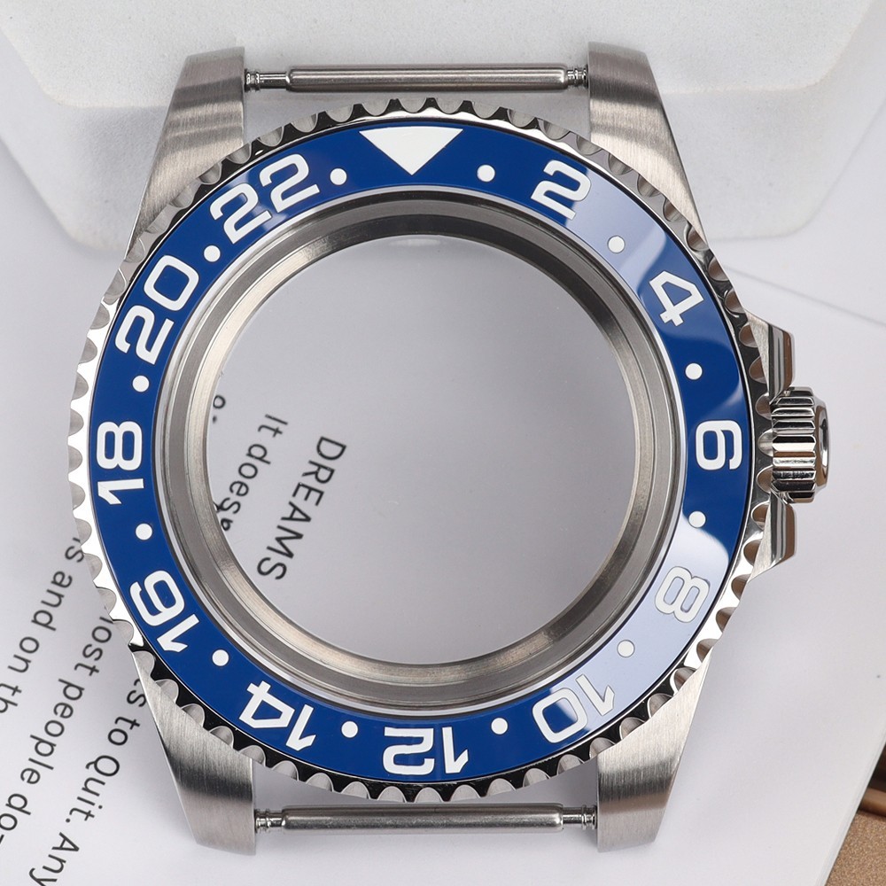 Sapphire Oyster GMT Watch Case 40mm Ceramic Bezel 10ATM For Seiko NH35 Movement