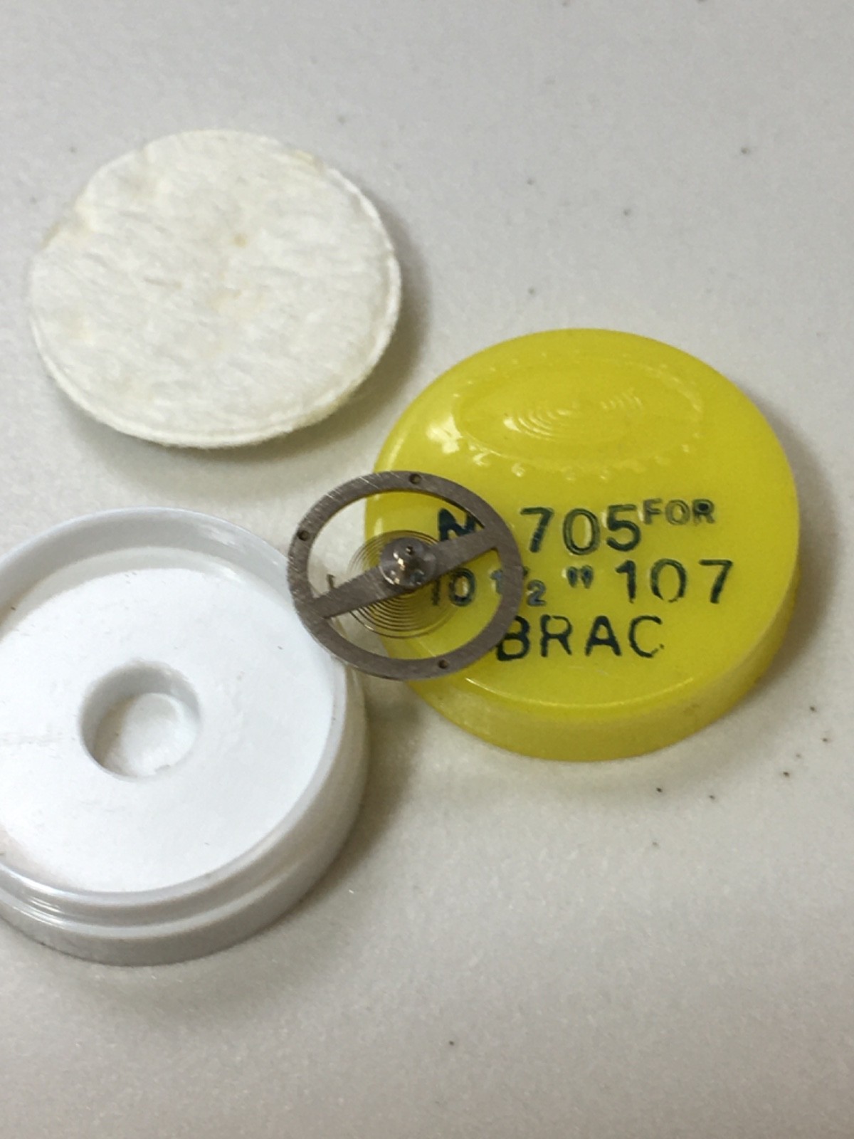 Brac 107 Balance Complete Wrist Watch Part #721 New Old Stock
