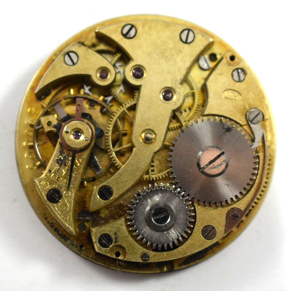 Vintage UH Union Horlogere? 42.65mm Pocket Watch Movement lot.rj