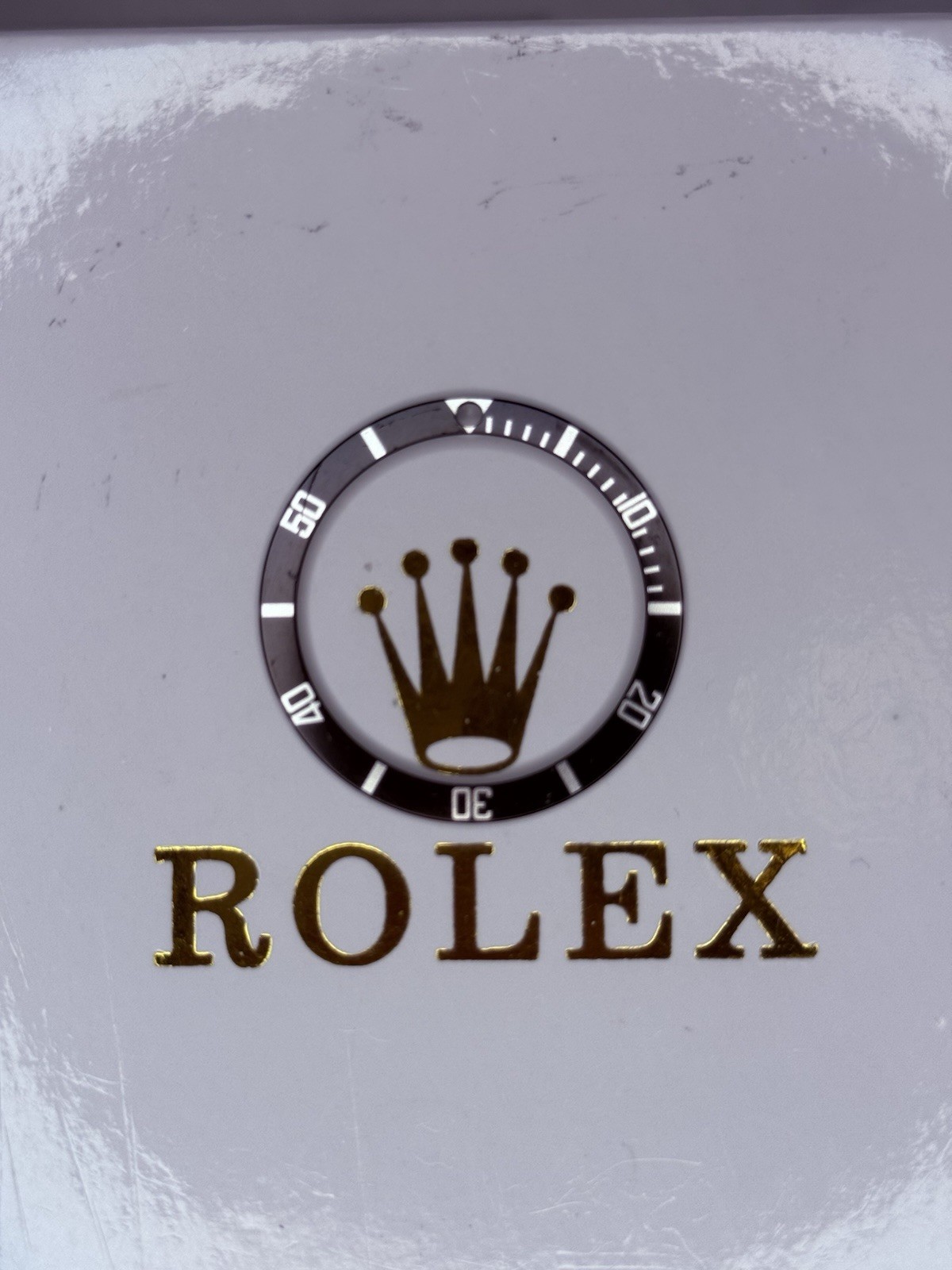 AUTHENTIC ROLEX SUBMARINER BLACK SILVER BEZEL INSERT 16610 16800 168000