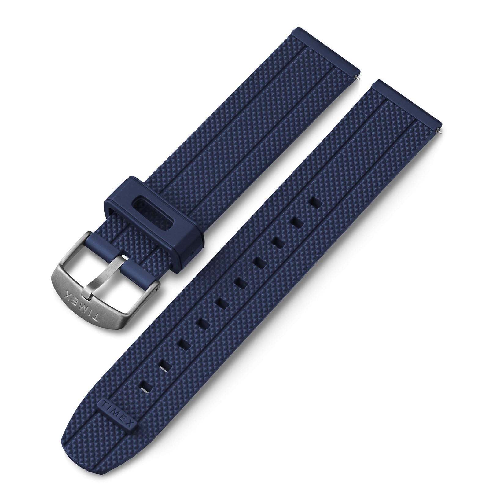 Timex Men’s IQ+ Move 20mm Quick-Release Leather Strap Blue Silicone/Silver-Tone