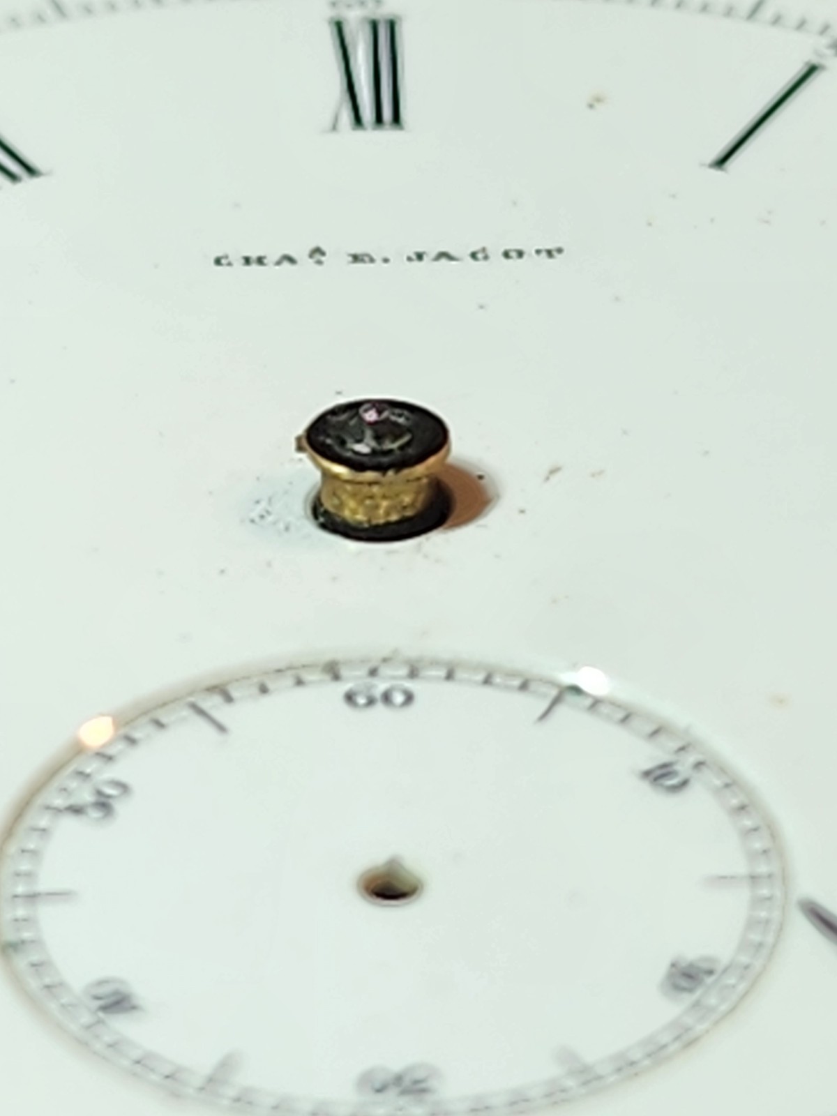 Civil War Era A. Saltzman Jacot & Co Pocket Watch Movement 39mm Nickel Duplex