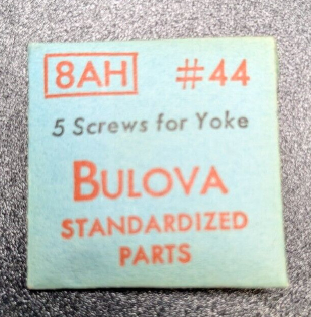 Genuine Bulova 8AH Pack of 5 Screws for Yoke – # 44 – NOS Watch Part