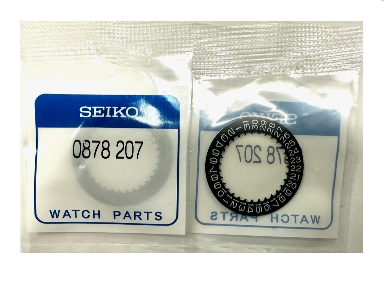 SEIKO 4R36C 4R37C 7S26C 7S36C Date Wheel Disc Black 0878207 crown at 4 H