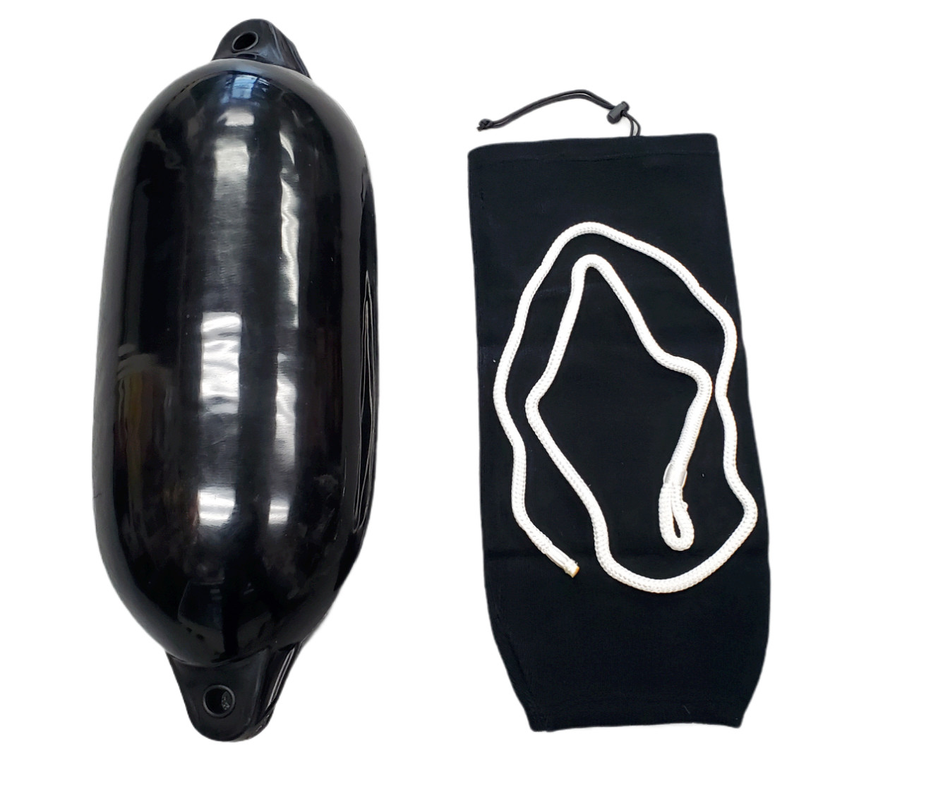 Atlantis Fender Black Onyx 8.5″X 25″ & Fender Cover & Rope 25′ to 35′ Long Boats