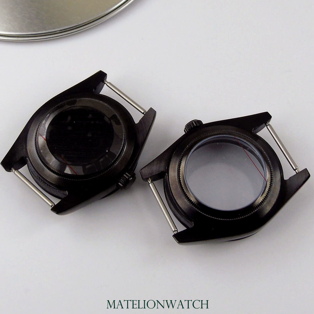 36mm/39mm Black Sapphire Watch Case Fit NH35 Miyota8215 DG2813 ETA2824 PT5000