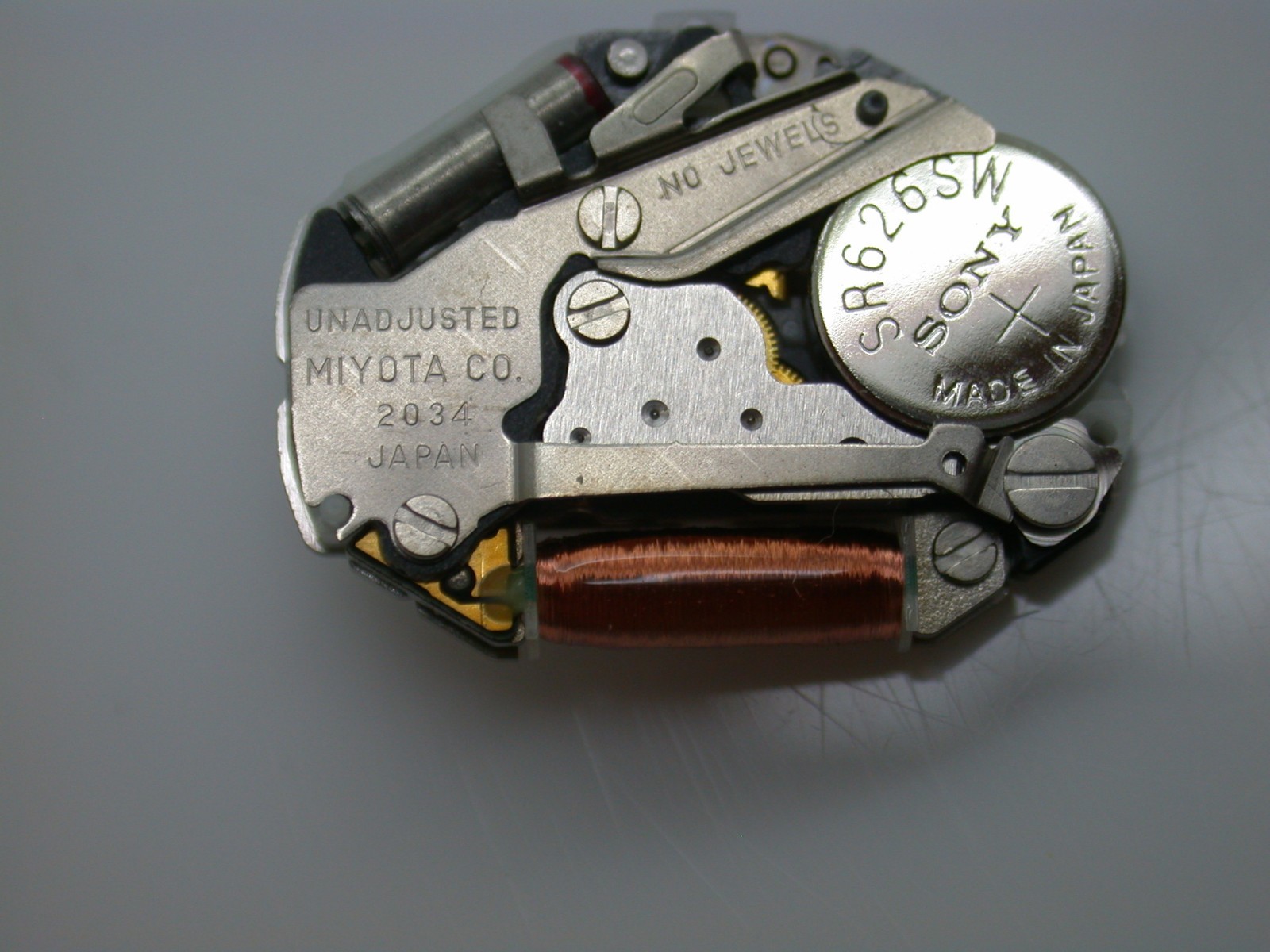 MOVEMENT MIYOTA 2034 WATCH MOVEMENT COMES TESTED WITH NEW BATTERY