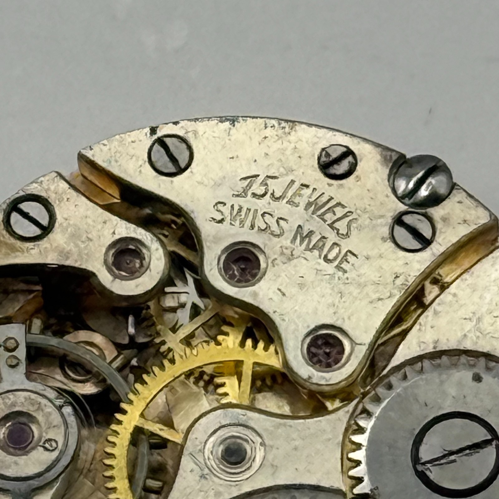 Lanco Watch Movement 15 Jewels Swiss Manual Wind Vintage Parts Repair 23.6mm