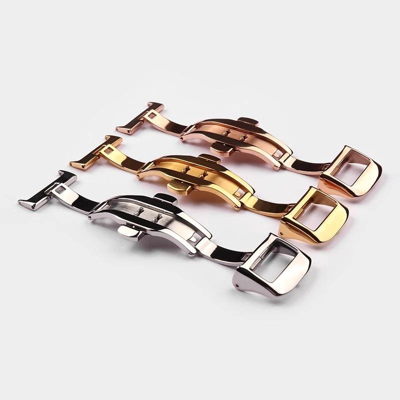 Universal Deployment Butterfly Buckle Stainless Steel Watch Clasp 16 18 20mm