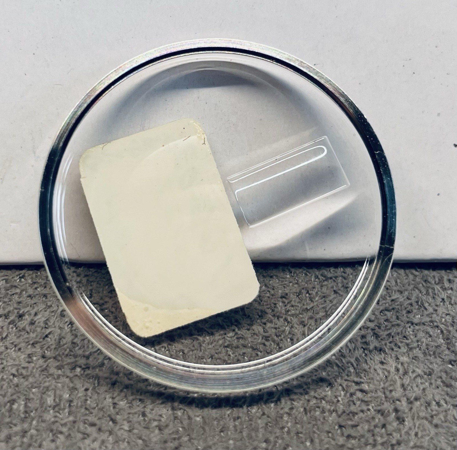 OMEGA Watch Crystal White Ring 166-036 Calendar Date Loupe 5123