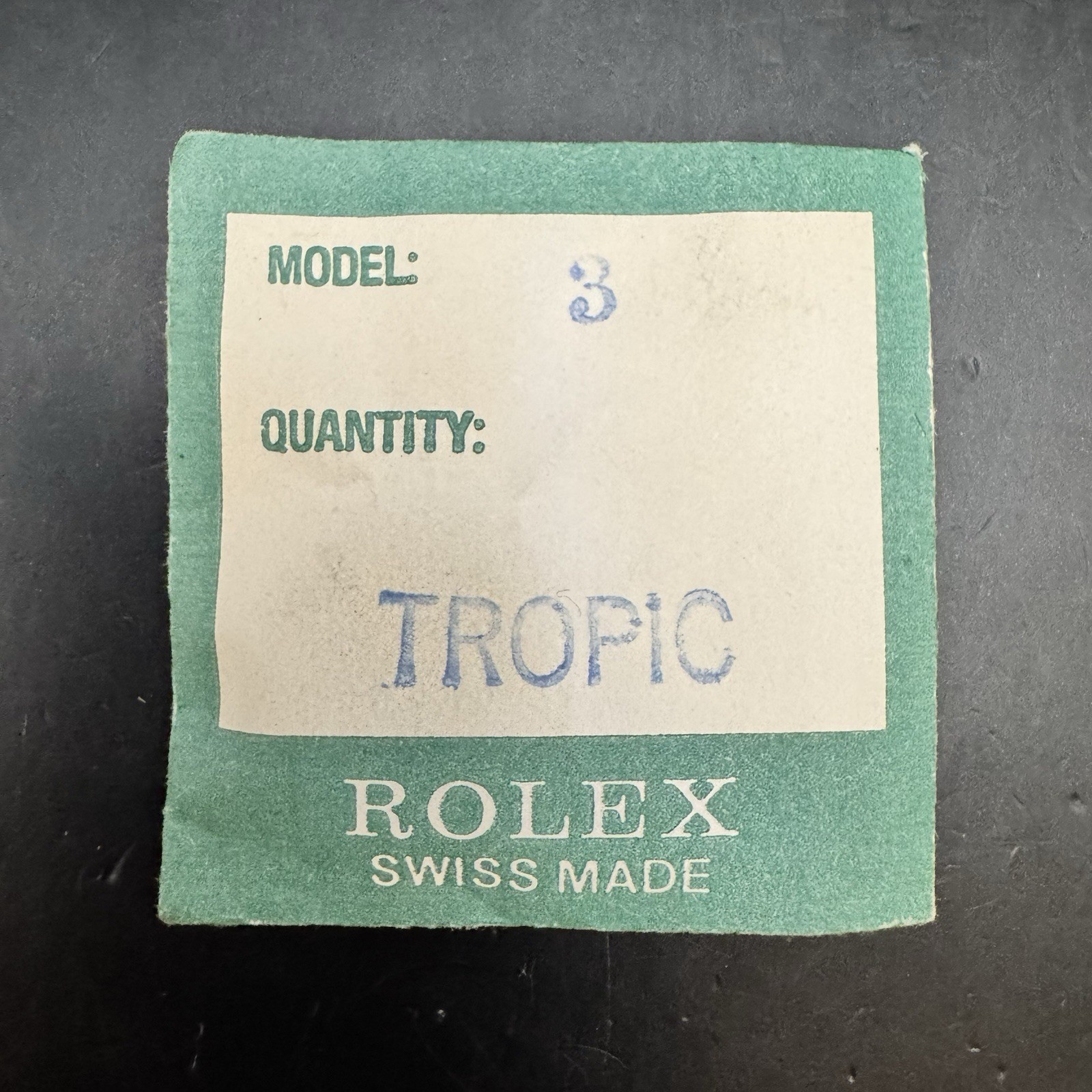 NEW Genuine Rolex Model 3 Tropic 25-3 Acrylic Crystal NOS SEALED 1 Xtal