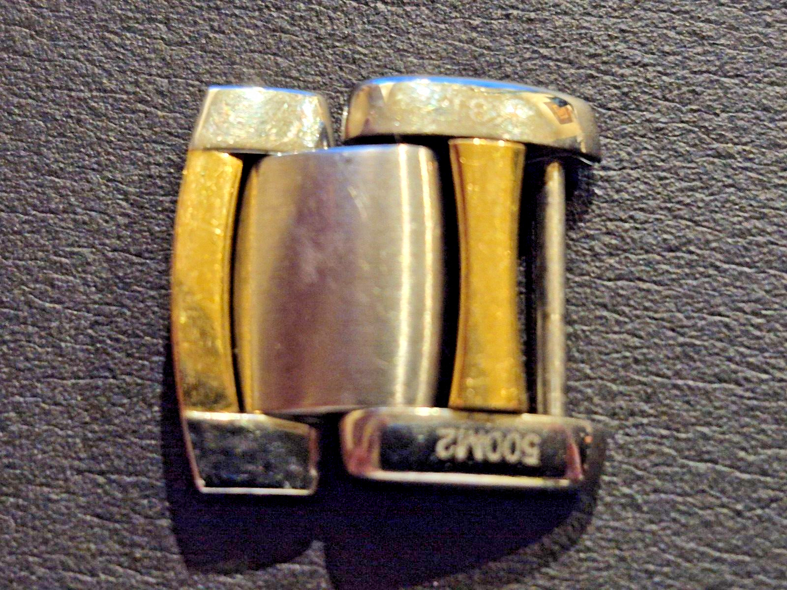 EBEL BRASILIA BAND BRACELET END PIECE S&G for 16mm Wide CASE AND Additional Link