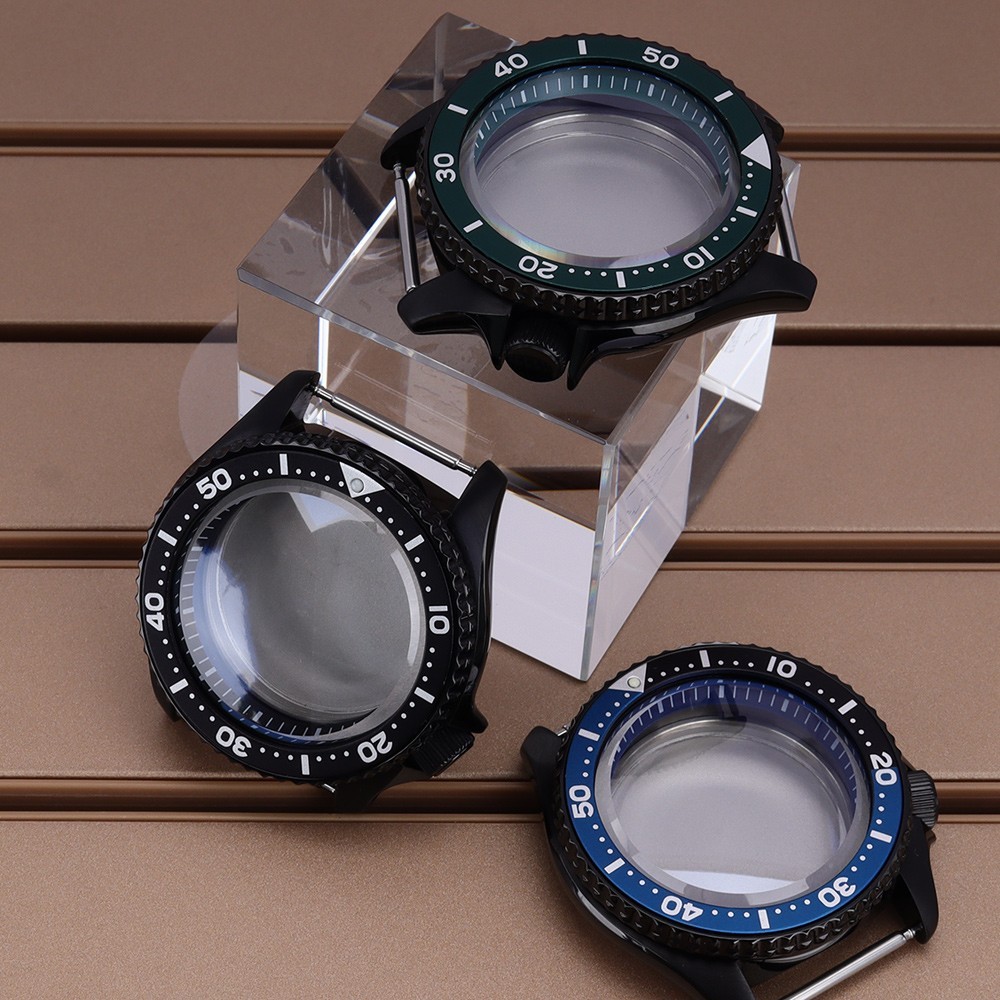 42.5mm Modify SKX007 Mod Watch Case 316 Steel Ceramic Bezel For Seiko NH35 34 36