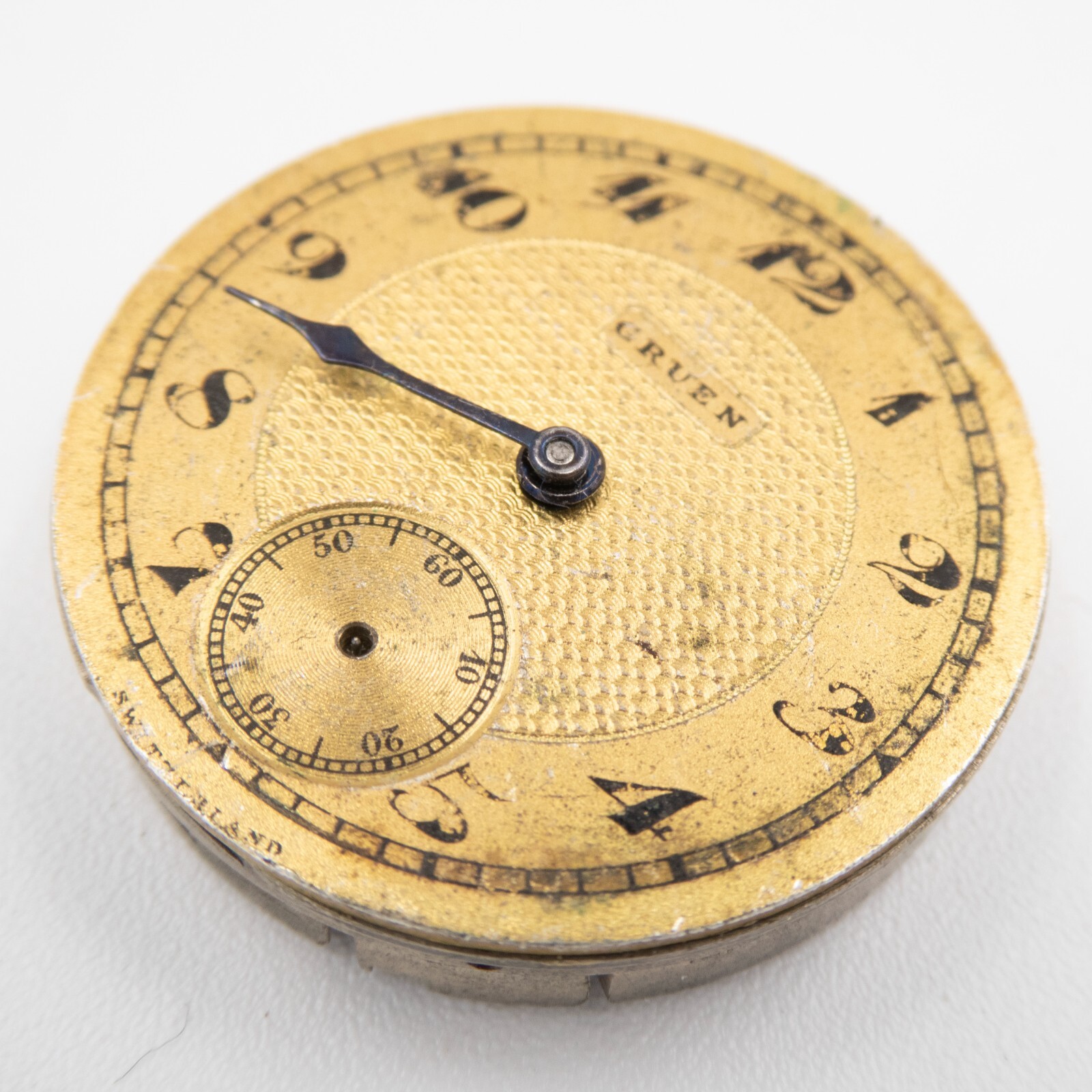 Gruen 25.1 x 6.4 mm 15-Jewel 2-Adjustment Antique Pocket Watch Movement